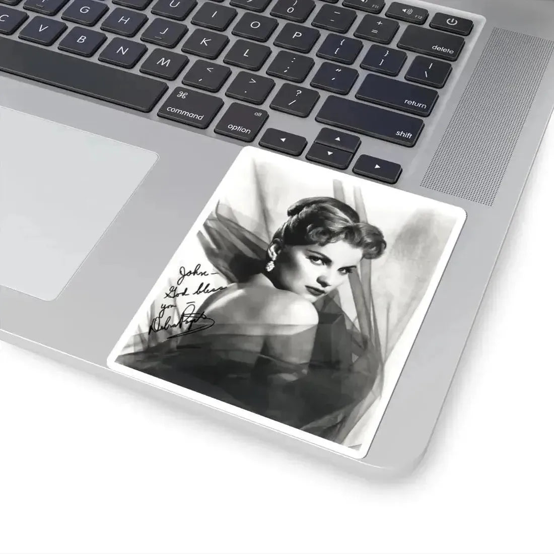 Debra Paget #04 - 8x10 B&W Glamour Portrait Upper Body Bare Shoulders Photo signed (Vintage Female Icon) STICKER Vinyl Kiss-Cut Decal - The Sticker Space