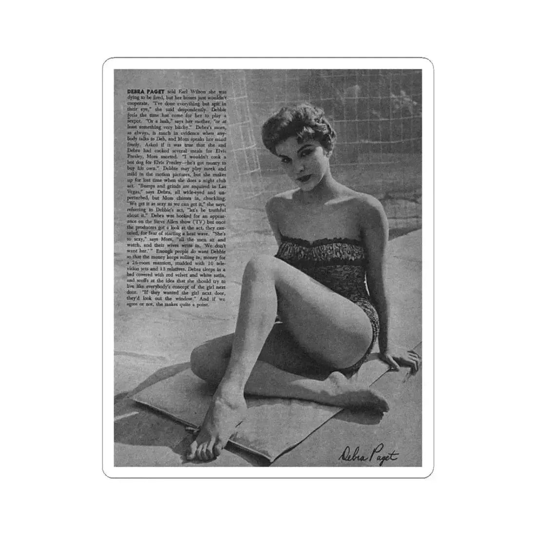 Debra Paget #164 (Vintage Female Icon) STICKER Vinyl Kiss-Cut Decal 3 Inch White - The Sticker Space