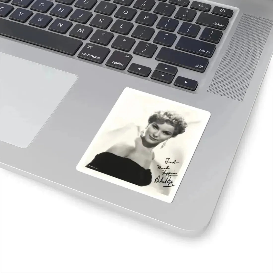 Debra Paget #166 - 8x10 B&W Upper Body Glamour Portrait Late 50's Photo (Vintage Female Icon) STICKER Vinyl Kiss-Cut Decal - The Sticker Space