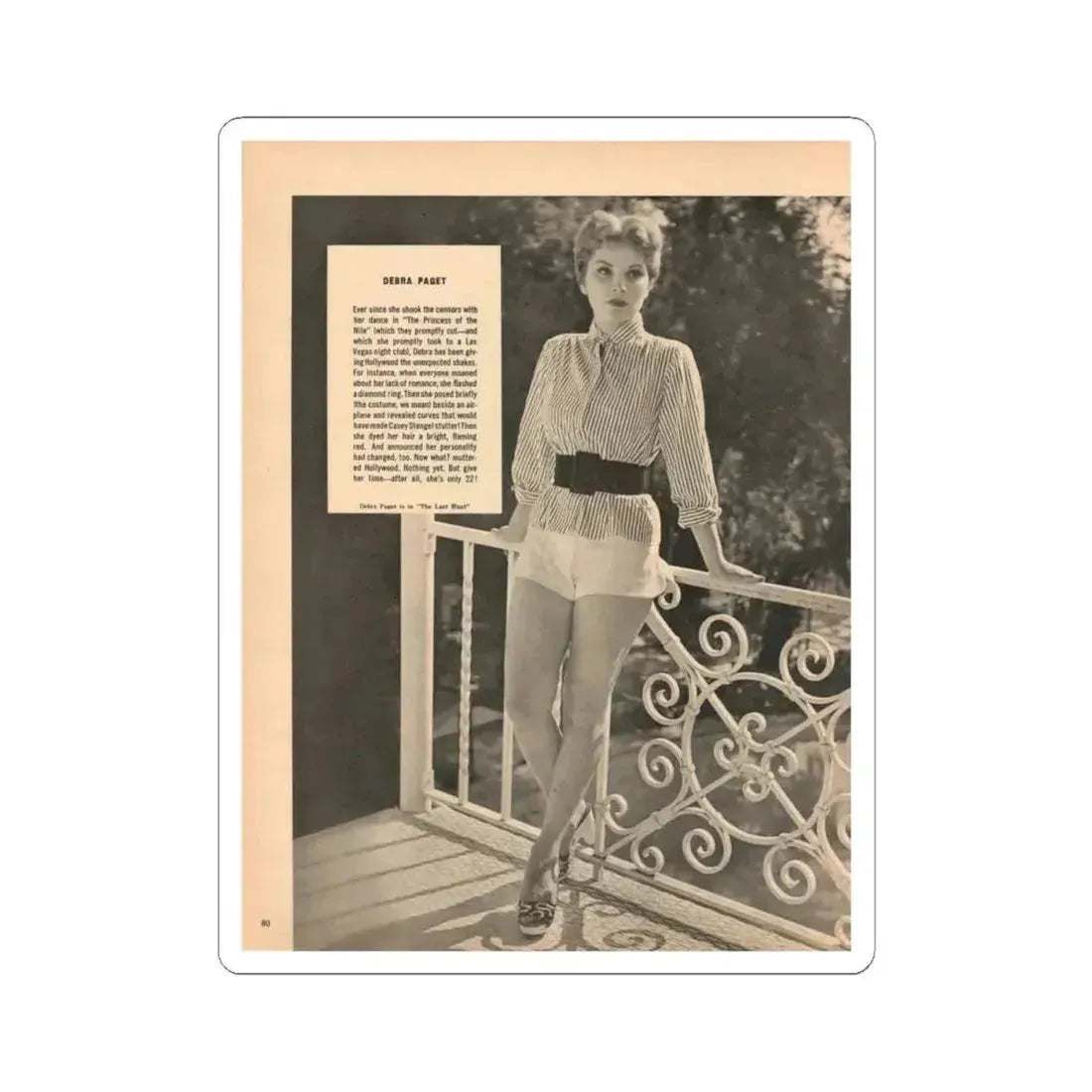 Debra Paget #267 (Vintage Female Icon) STICKER Vinyl Kiss-Cut Decal 4 Inch White - The Sticker Space