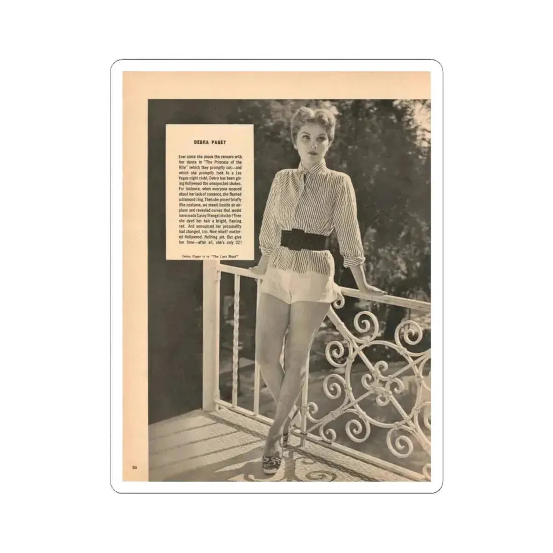 Debra Paget #267 (Vintage Female Icon) STICKER Vinyl Kiss-Cut Decal 6 Inch White - The Sticker Space