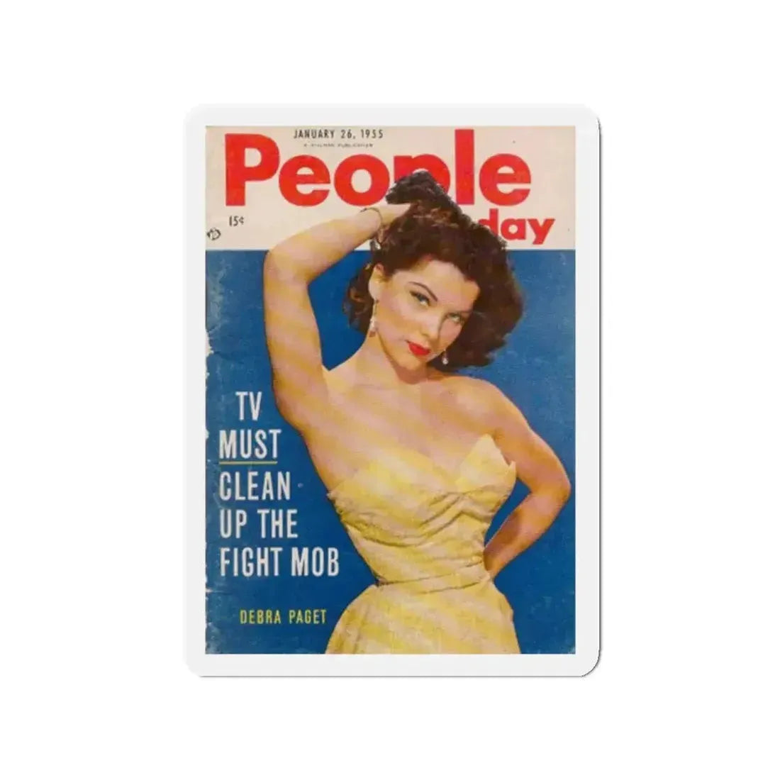 Debra Paget #27 - Mag. Cover (Vintage Female Icon) Refrigerator Magnet 2 Inch Die-Cut - The Sticker Space