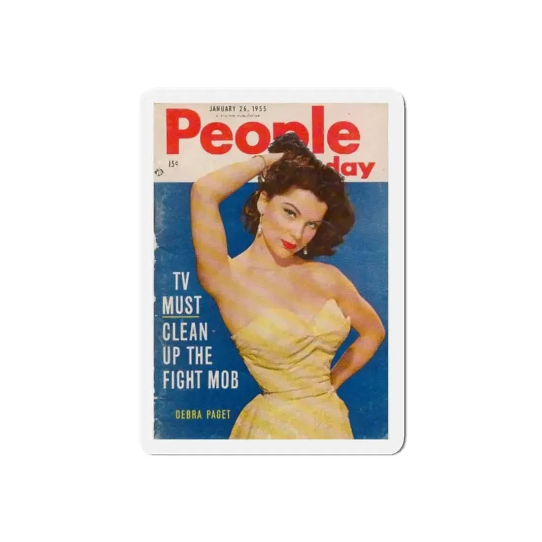 Debra Paget #27 - Mag. Cover (Vintage Female Icon) Refrigerator Magnet 5 Inch Die-Cut - The Sticker Space