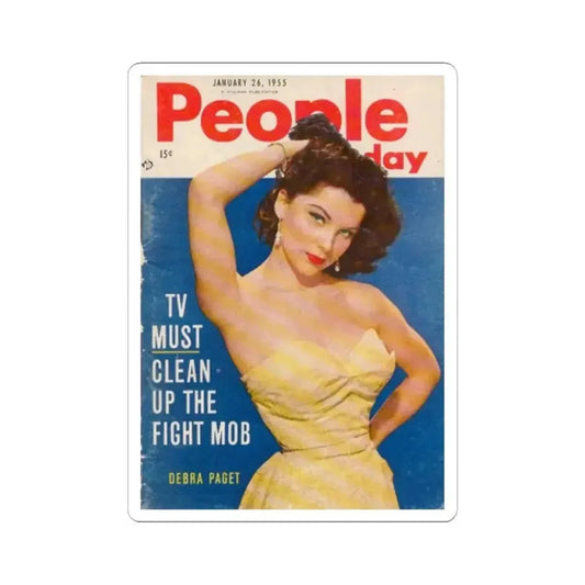 Debra Paget #27 - Mag. Cover (Vintage Female Icon) STICKER Vinyl Kiss-Cut Decal 2 Inch White - The Sticker Space