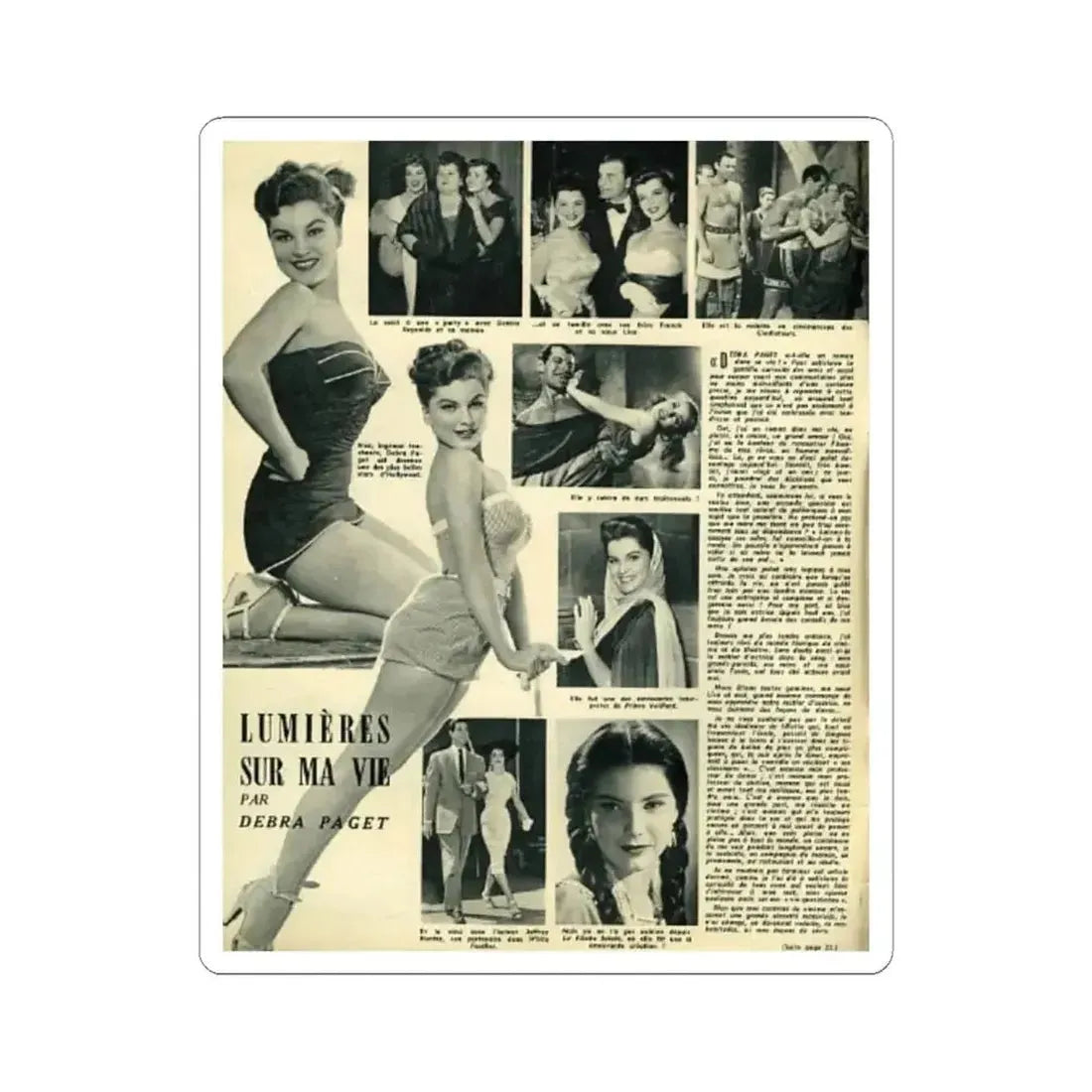 Debra Paget #320 (Vintage Female Icon) STICKER Vinyl Kiss-Cut Decal 4 Inch White - The Sticker Space