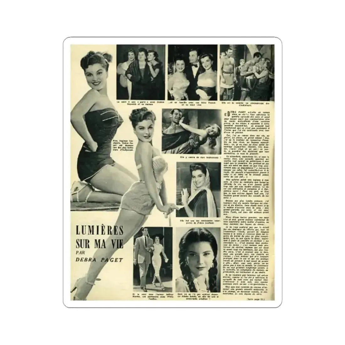 Debra Paget #320 (Vintage Female Icon) STICKER Vinyl Kiss-Cut Decal 6 Inch White - The Sticker Space