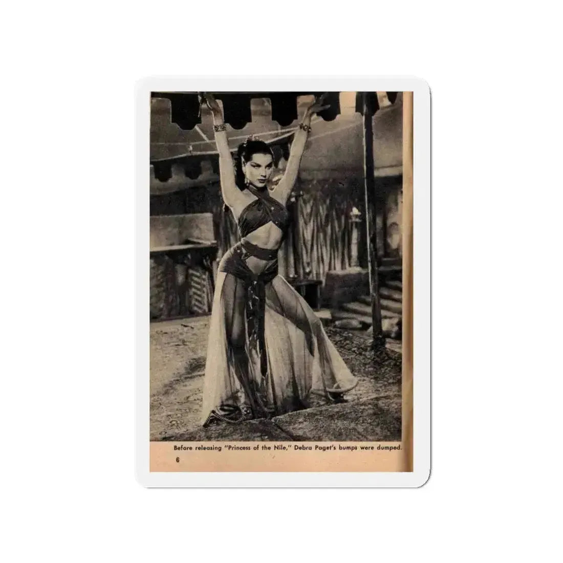 Debra Paget #413 - Show Mag. '55 - 1 B&W Photo (Vintage Female Icon) Refrigerator Magnet - The Sticker Space