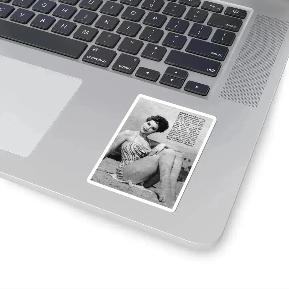 Debra Paget #441 - B&W Mag. Scan (Vintage Female Icon) STICKER Vinyl Kiss-Cut Decal - The Sticker Space