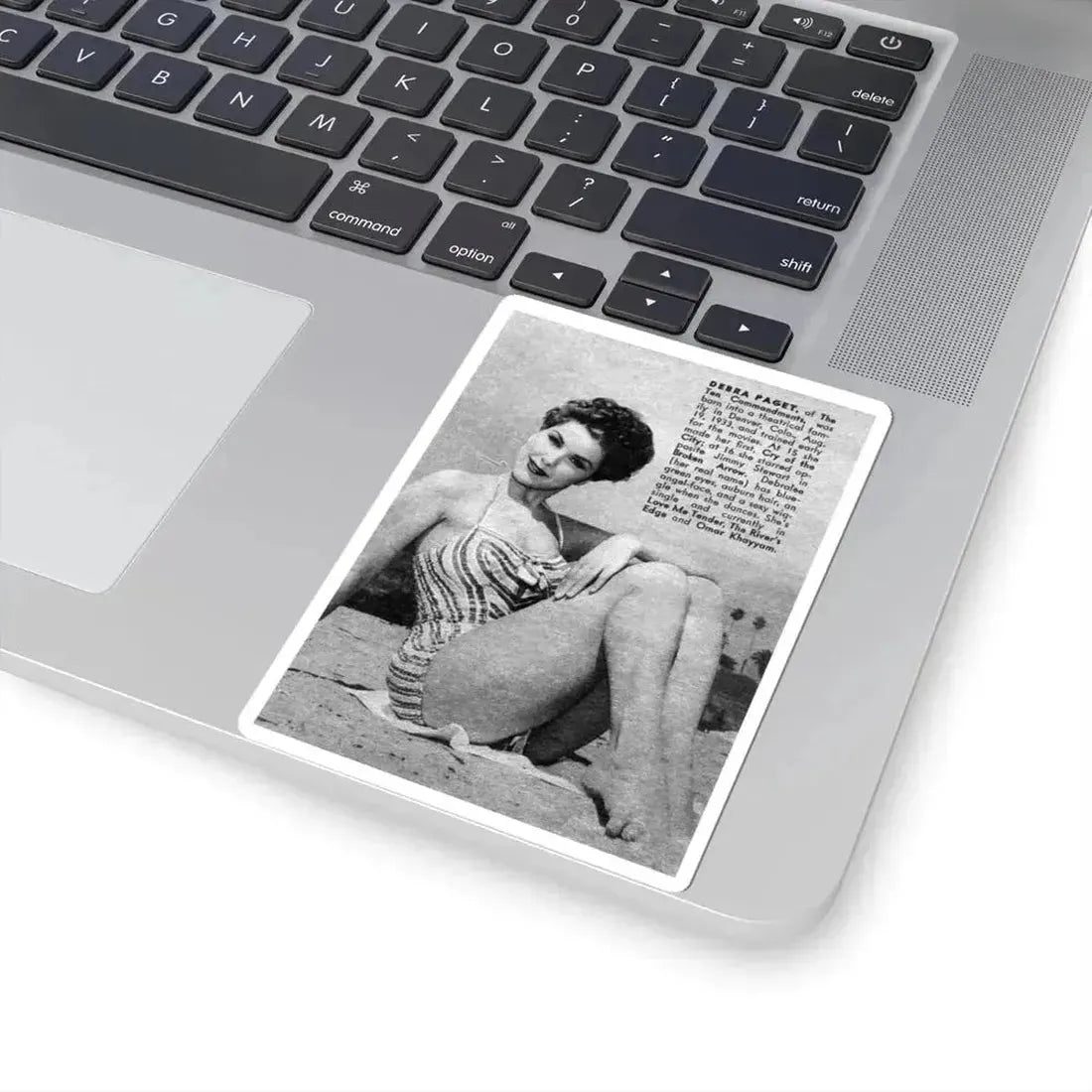 Debra Paget #441 - B&W Mag. Scan (Vintage Female Icon) STICKER Vinyl Kiss-Cut Decal - The Sticker Space