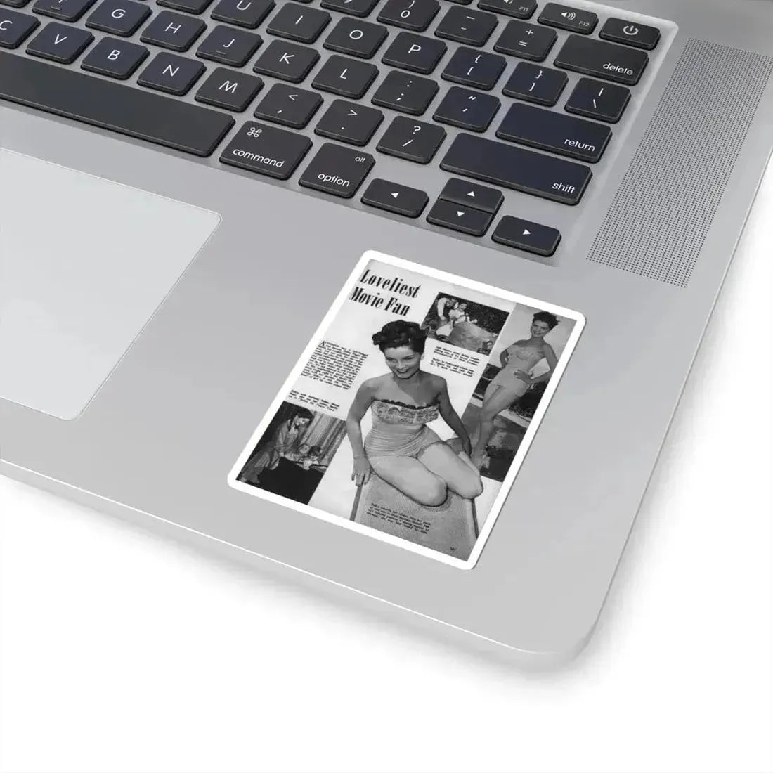 Debra Paget #445 - B&W Mag. Scan (Vintage Female Icon) STICKER Vinyl Kiss-Cut Decal - The Sticker Space