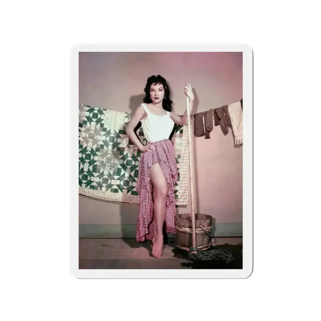 Debra Paget #446 (Vintage Female Icon) Refrigerator Magnet 2 Inch Die-Cut - The Sticker Space