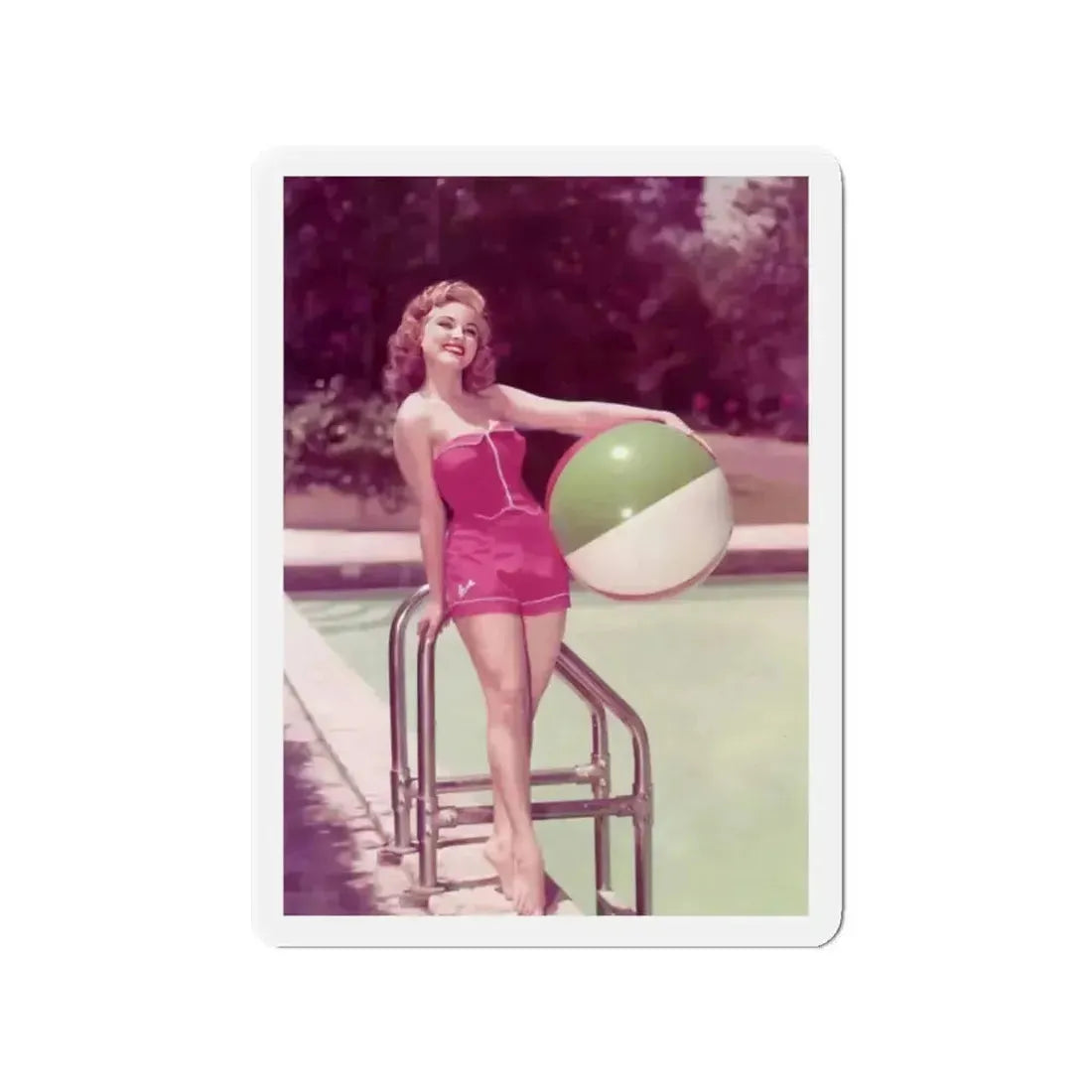 Debra Paget #448 2 (Vintage Female Icon) Refrigerator Magnet 2 Inch Die-Cut - The Sticker Space
