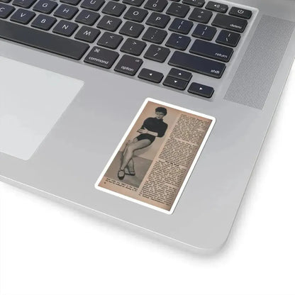 Debra Paget #486 - Scope Digest Mag. Nov. '55 - 1 B&W Photos of Sister & Article (Vintage Female Icon) STICKER Vinyl Kiss-Cut Decal - The Sticker Space