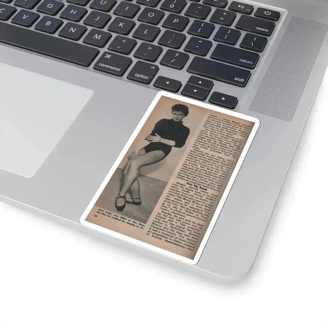 Debra Paget #486 - Scope Digest Mag. Nov. '55 - 1 B&W Photos of Sister & Article (Vintage Female Icon) STICKER Vinyl Kiss-Cut Decal - The Sticker Space