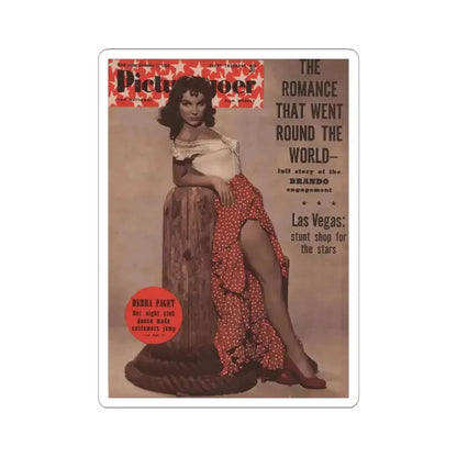 Debra Paget #511 - Debbie Picturegoer 12-11-54 Mag. Cover Promo Pic from ''The Gambler From Natchez'' '54 (Vintage Female Icon) STICKER Vinyl Kiss-Cut Decal 3 Inch White - The Sticker Space