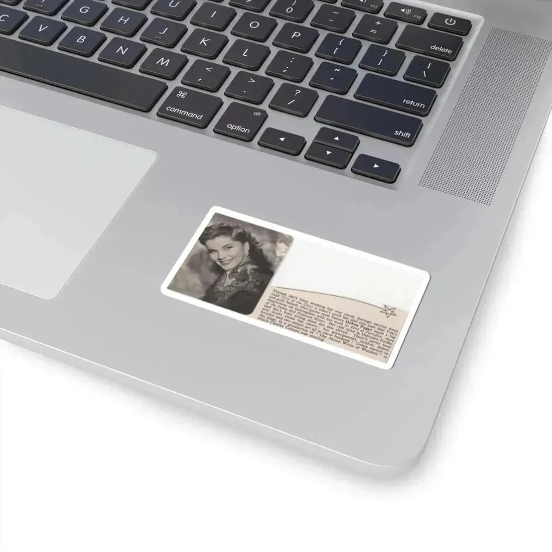 Debra Paget #517 - Small Magazine Clipping B&W Photo & Article from Mid 50's (Vintage Female Icon) STICKER Vinyl Kiss-Cut Decal - The Sticker Space