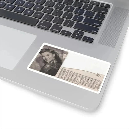 Debra Paget #517 - Small Magazine Clipping B&W Photo & Article from Mid 50's (Vintage Female Icon) STICKER Vinyl Kiss-Cut Decal - The Sticker Space