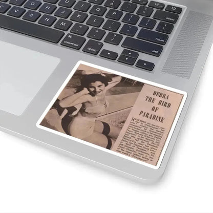 Debra Paget #519 - Magazine Clipping B&W Photo & Article from 1951 (Vintage Female Icon) STICKER Vinyl Kiss-Cut Decal - The Sticker Space