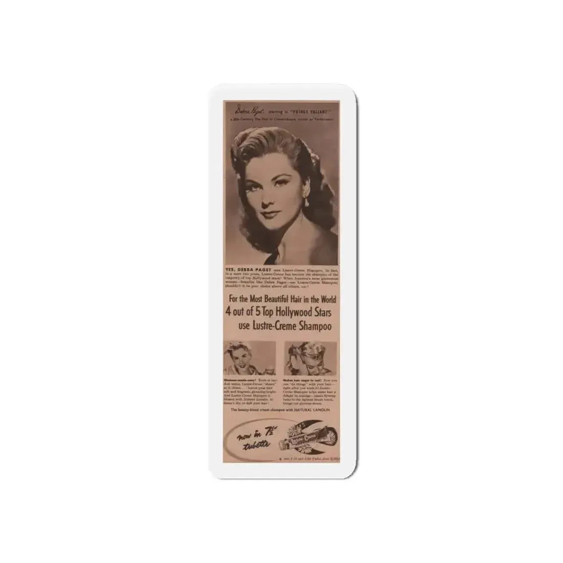 Debra Paget #520 - Magazine Clipping Shampoo Add Circa 50's (Vintage Female Icon) Refrigerator Magnet - The Sticker Space