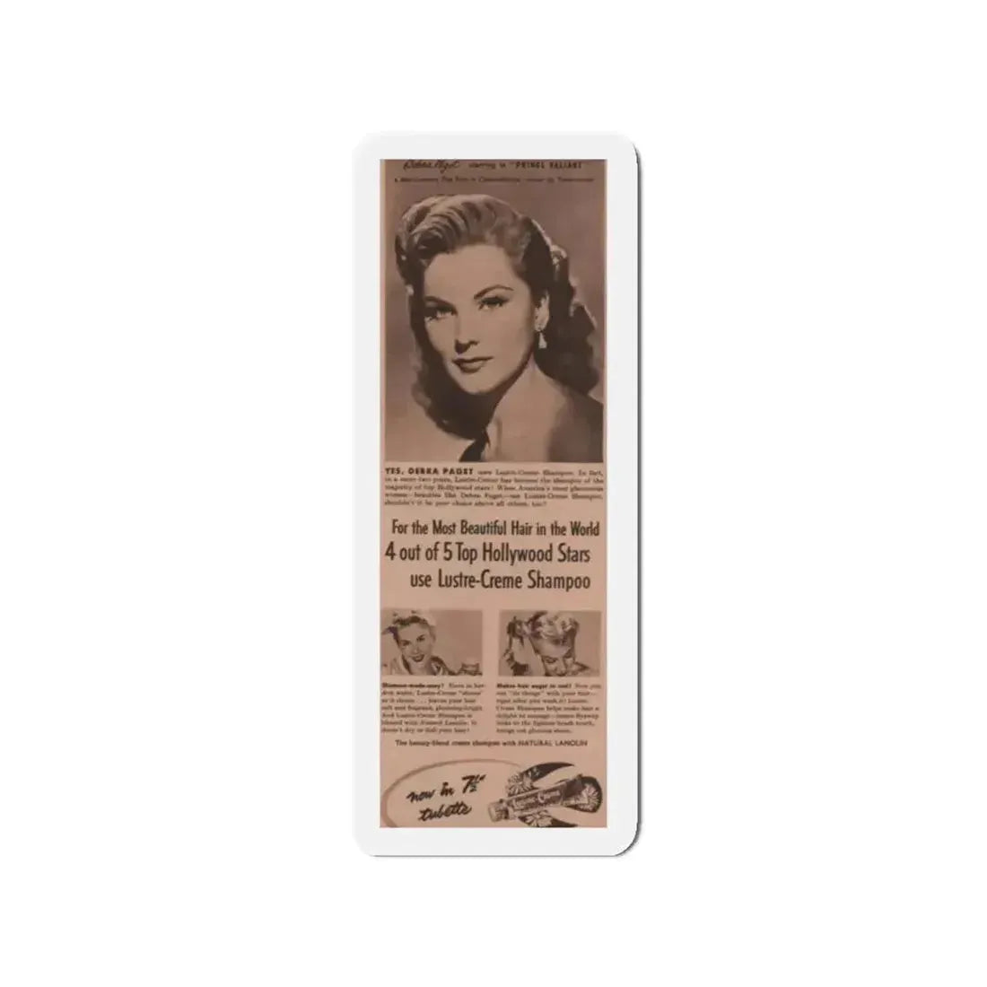 Debra Paget #520 - Magazine Clipping Shampoo Add Circa 50's (Vintage Female Icon) Refrigerator Magnet - The Sticker Space