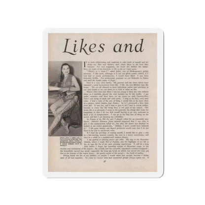 Debra Paget #521 - Magazine Page 1 of 2 1 B&W Princess Of The Nile '54 Candid Photo (Vintage Female Icon) Refrigerator Magnet 2 Inch Die-Cut - The Sticker Space