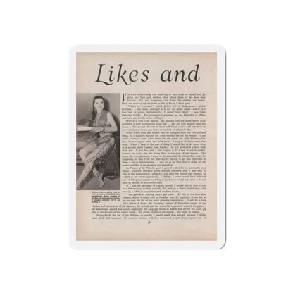 Debra Paget #521 - Magazine Page 1 of 2 1 B&W Princess Of The Nile '54 Candid Photo (Vintage Female Icon) Refrigerator Magnet 6 Inch Die-Cut - The Sticker Space