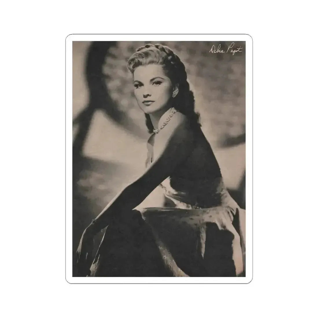Debra Paget #523 - Magazine Page Circa 50's (Vintage Female Icon) STICKER Vinyl Kiss-Cut Decal 4 Inch White - The Sticker Space
