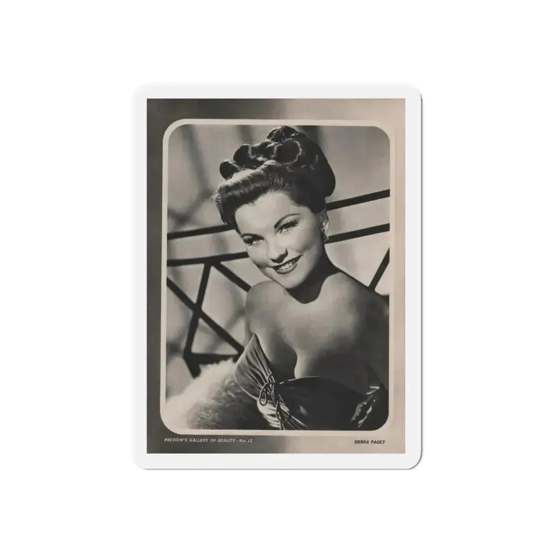 Debra Paget #524 - 1 B&W Glamour Promo Photo on Magazine Page Circa 50's (Vintage Female Icon) Refrigerator Magnet 6 Inch Die-Cut - The Sticker Space