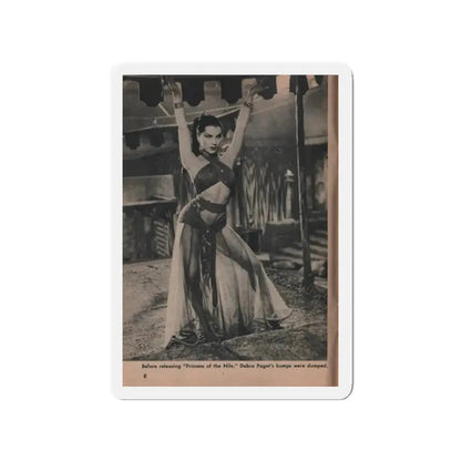 Debra Paget #526 - Show Pocket Mag. '55 - 1 B&W Photo & Caption (Vintage Female Icon) Refrigerator Magnet 3 Inch Die-Cut - The Sticker Space