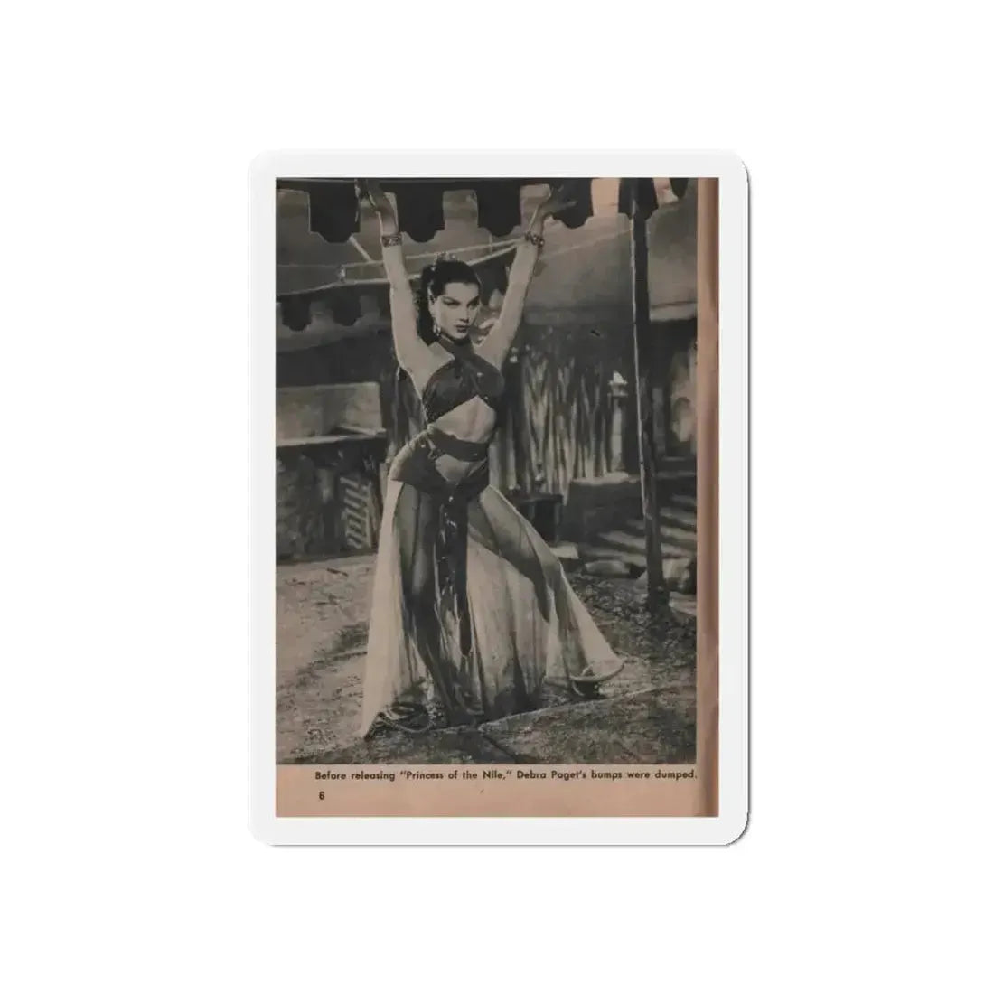 Debra Paget #526 - Show Pocket Mag. '55 - 1 B&W Photo & Caption (Vintage Female Icon) Refrigerator Magnet - The Sticker Space