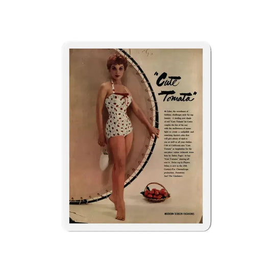 Debra Paget #530 - 1 Color Pin-Up Photo Page from Modern Screen '54 Magazine Page 2 (Vintage Female Icon) Refrigerator Magnet 6 Inch Die-Cut - The Sticker Space