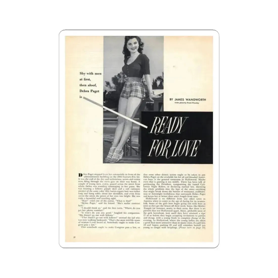 Debra Paget #549 (Vintage Female Icon) STICKER Vinyl Kiss-Cut Decal 2 Inch White - The Sticker Space