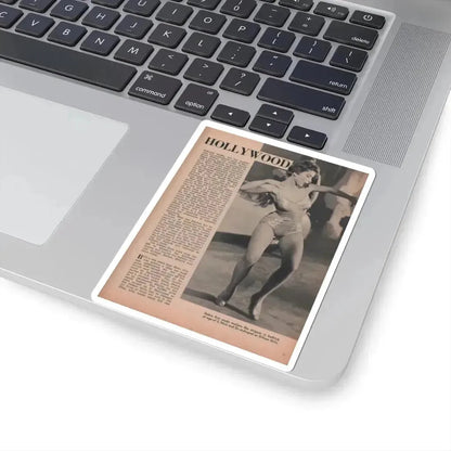 Debra Paget #593 - Sir! Mag. May '57 Pages 10-13 Pages 2 of 4 with 1 B&W Photo, Caption & Article (Vintage Female Icon) STICKER Vinyl Kiss-Cut Decal - The Sticker Space