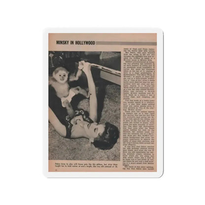 Debra Paget #594 - Sir! Mag. May '57 Pages 10-13 Pages 3 of 4 with 1 B&W Photo, Caption & Article (Vintage Female Icon) Refrigerator Magnet - The Sticker Space