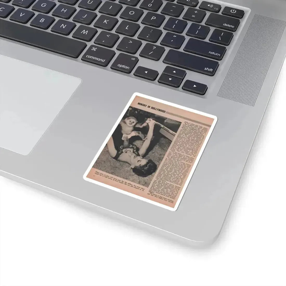 Debra Paget #594 - Sir! Mag. May '57 Pages 10-13 Pages 3 of 4 with 1 B&W Photo, Caption & Article (Vintage Female Icon) STICKER Vinyl Kiss-Cut Decal - The Sticker Space