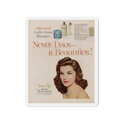 Debra Paget #596 - Original Lustre-Creme Shampoo Add from '54 (Vintage Female Icon) Refrigerator Magnet - The Sticker Space