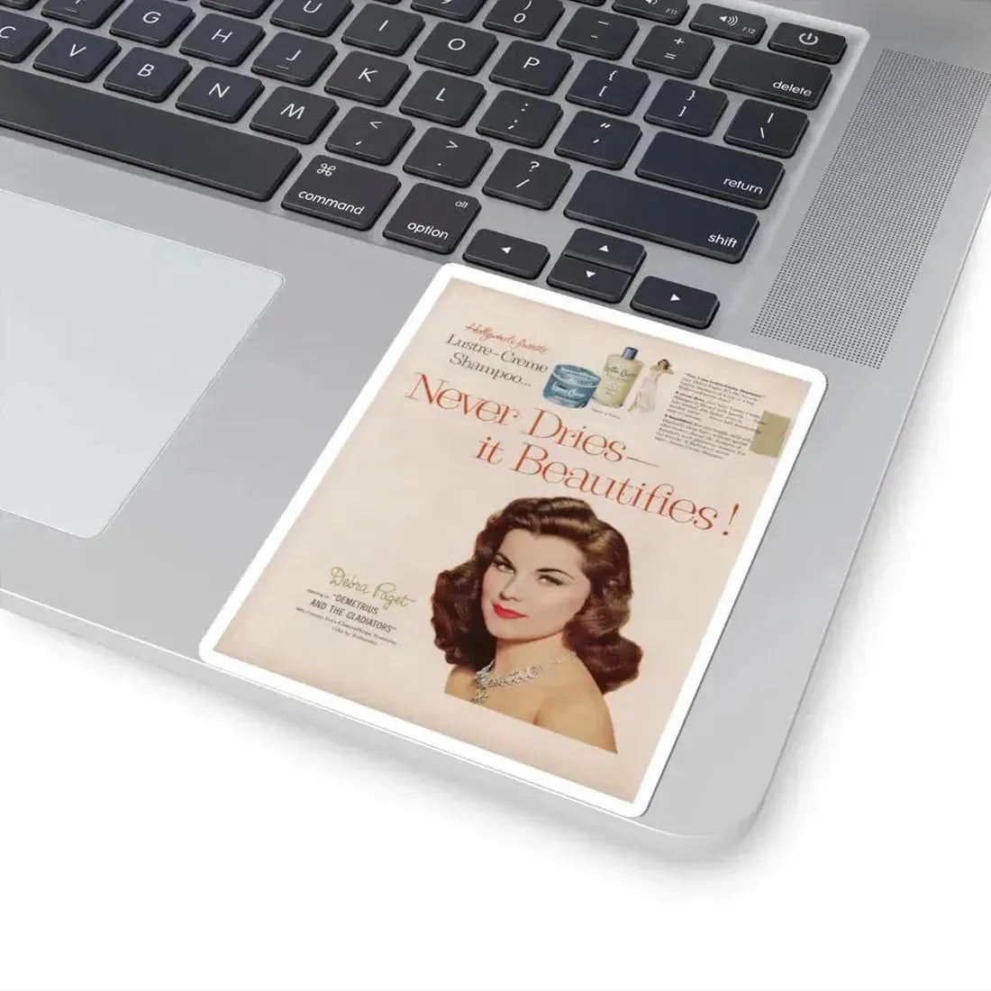 Debra Paget #596 - Original Lustre-Creme Shampoo Add from '54 (Vintage Female Icon) STICKER Vinyl Kiss-Cut Decal - The Sticker Space