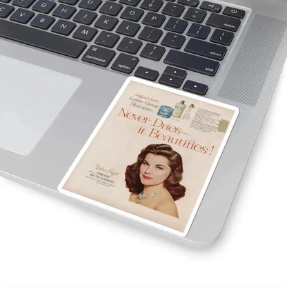 Debra Paget #596 - Original Lustre-Creme Shampoo Add from '54 (Vintage Female Icon) STICKER Vinyl Kiss-Cut Decal - The Sticker Space