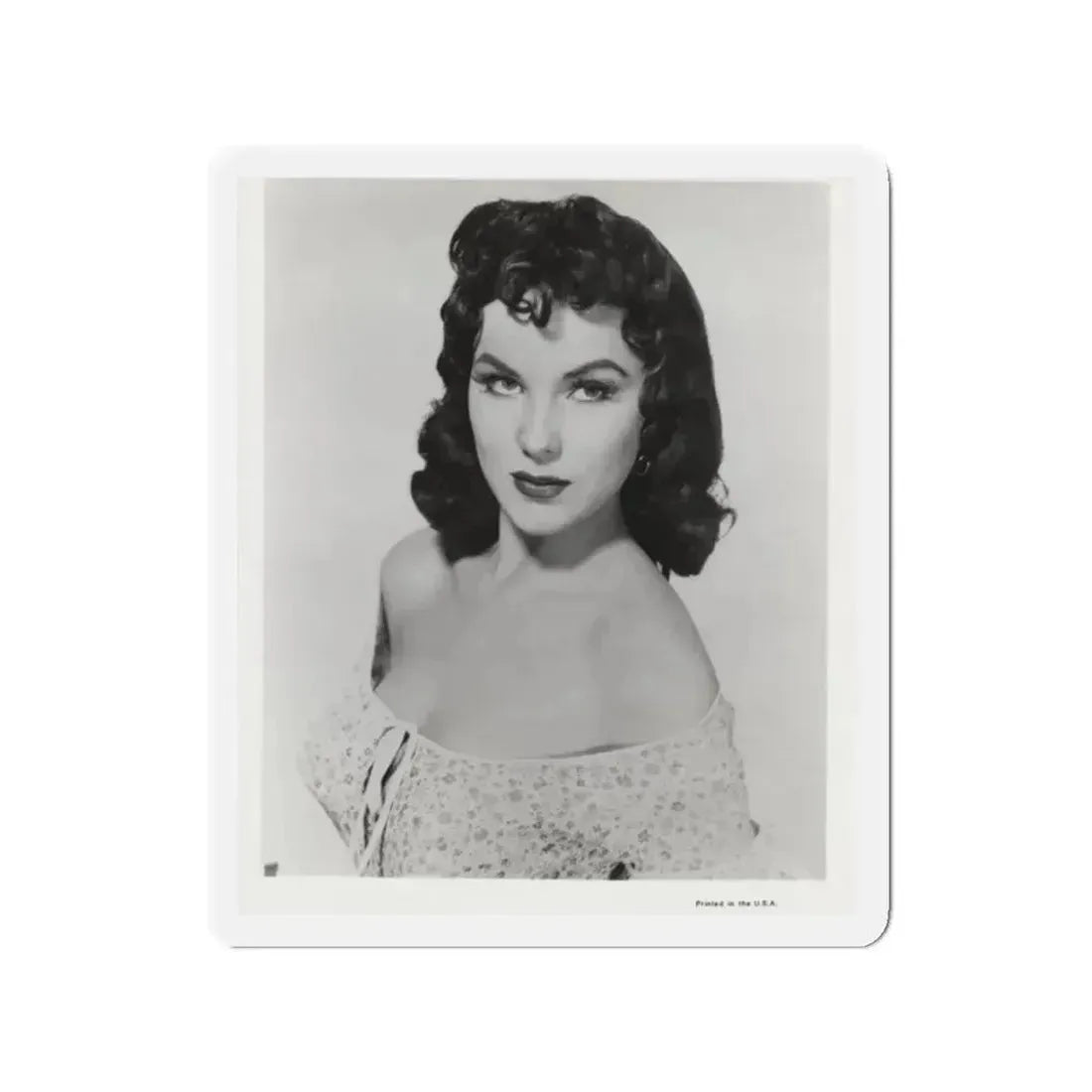 Debra Paget #609 - 8x10 B&W Upper Body Glamour Promo Photo for ''The Gambler From Natchez'' '54 (Vintage Female Icon) Refrigerator Magnet 2 Inch Die-Cut - The Sticker Space