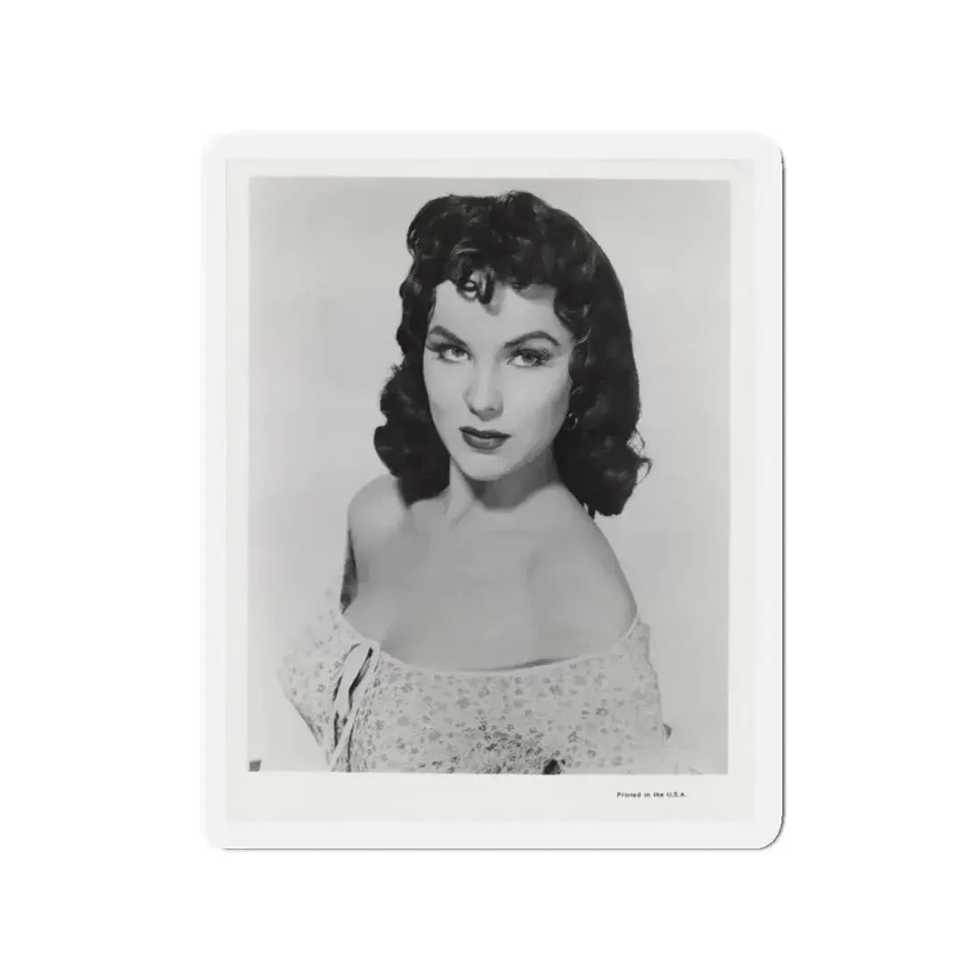 Debra Paget #609 - 8x10 B&W Upper Body Glamour Promo Photo for ''The Gambler From Natchez'' '54 (Vintage Female Icon) Refrigerator Magnet 3 Inch Die-Cut - The Sticker Space