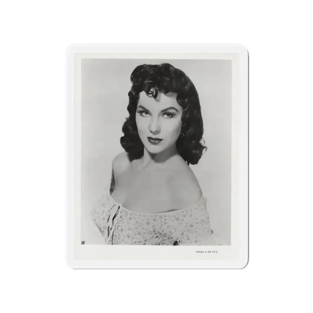 Debra Paget #609 - 8x10 B&W Upper Body Glamour Promo Photo for ''The Gambler From Natchez'' '54 (Vintage Female Icon) Refrigerator Magnet 4 Inch Die-Cut - The Sticker Space