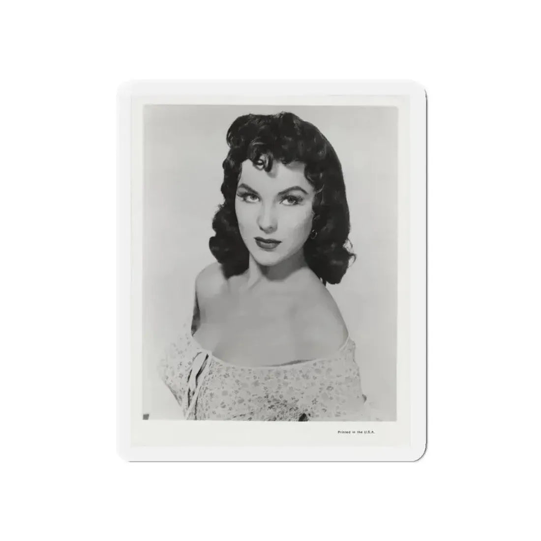 Debra Paget #609 - 8x10 B&W Upper Body Glamour Promo Photo for ''The Gambler From Natchez'' '54 (Vintage Female Icon) Refrigerator Magnet 5 Inch Die-Cut - The Sticker Space