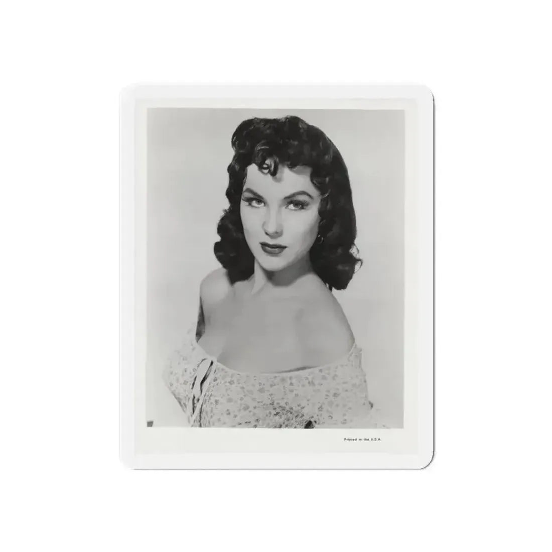 Debra Paget #609 - 8x10 B&W Upper Body Glamour Promo Photo for ''The Gambler From Natchez'' '54 (Vintage Female Icon) Refrigerator Magnet 6 Inch Die-Cut - The Sticker Space