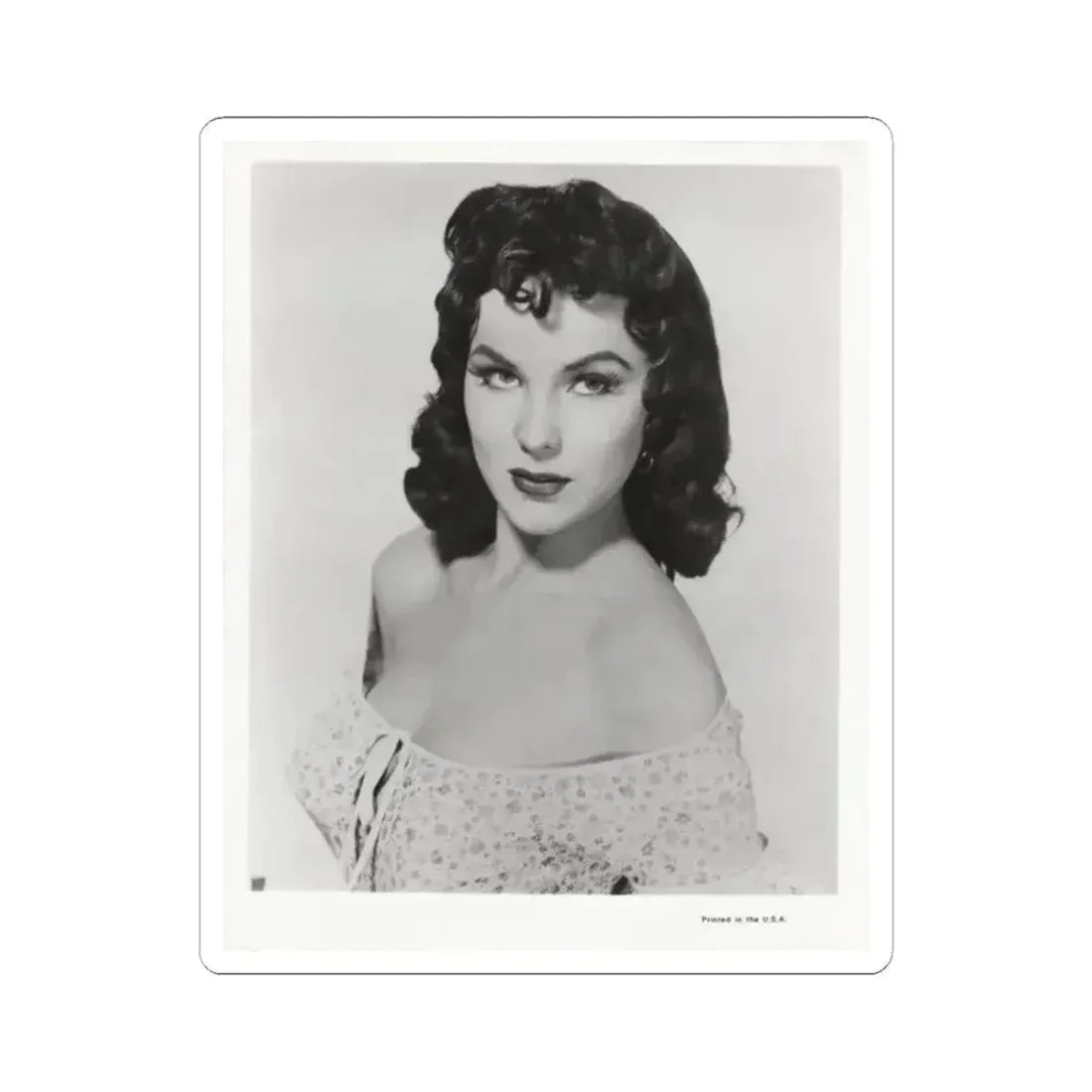 Debra Paget #609 - 8x10 B&W Upper Body Glamour Promo Photo for ''The Gambler From Natchez'' '54 (Vintage Female Icon) STICKER Vinyl Kiss-Cut Decal 2 Inch White - The Sticker Space