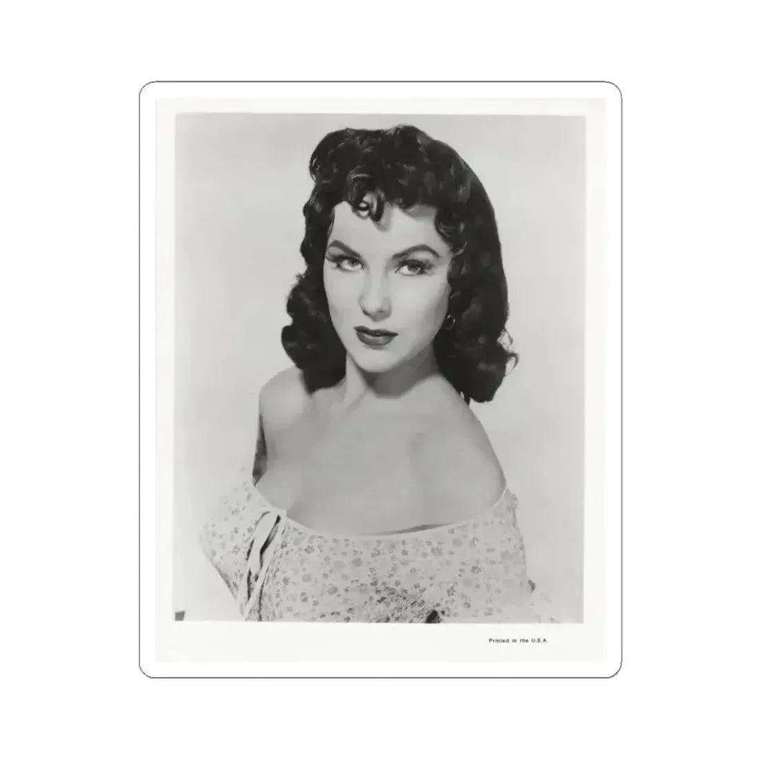 Debra Paget #609 - 8x10 B&W Upper Body Glamour Promo Photo for ''The Gambler From Natchez'' '54 (Vintage Female Icon) STICKER Vinyl Kiss-Cut Decal 3 Inch White - The Sticker Space