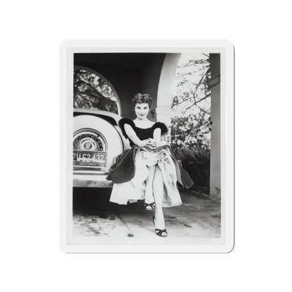 Debra Paget #610 - 8x10 B&W Full Body Glamour Promo Photo circa 50's (Vintage Female Icon) Refrigerator Magnet 3 Inch Die-Cut - The Sticker Space