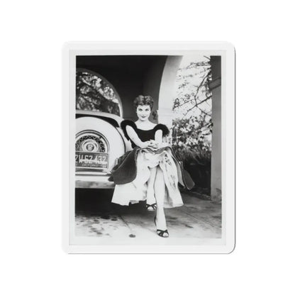 Debra Paget #610 - 8x10 B&W Full Body Glamour Promo Photo circa 50's (Vintage Female Icon) Refrigerator Magnet 4 Inch Die-Cut - The Sticker Space