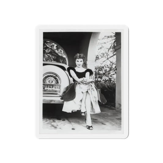 Debra Paget #610 - 8x10 B&W Full Body Glamour Promo Photo circa 50's (Vintage Female Icon) Refrigerator Magnet 6 Inch Die-Cut - The Sticker Space
