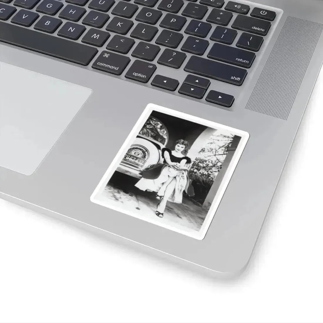 Debra Paget #610 - 8x10 B&W Full Body Glamour Promo Photo circa 50's (Vintage Female Icon) STICKER Vinyl Kiss-Cut Decal - The Sticker Space