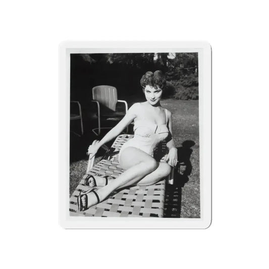 Debra Paget #611 - 8x10 B&W Full Body Pin-Up Promo Photo circa 50's (Vintage Female Icon) Refrigerator Magnet 6 Inch Die-Cut - The Sticker Space